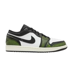 Air Jordan 1 Low SE 'Wear-Away - Electric Green' Noir/Vert électrique/Blanc/Voile DN3705 003