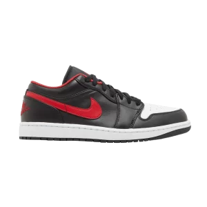 Air Jordan 1 Low 'White Toe' Noir/Rouge Feu/Blanc 553558 063