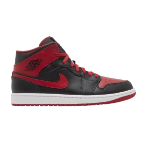 Air Jordan 1 Mid 'Alternate Bred' Noir/Rouge Feu/Blanc DQ8426 060