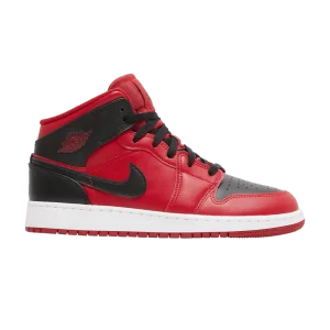 Air Jordan 1 Mid GS 'Reverse Bred' Rouge/Noir/Blanc 554725 660