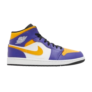 Air Jordan 1 Mid 'Lakers' Dark Concord/Taxi/Blanc/Noir DQ8426 517