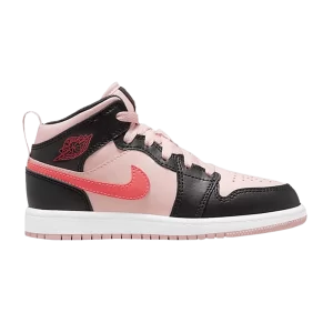 Air Jordan 1 Mid PS 'Black Pink Crimson' Atmosphérique/Infrarouge 23/Noir 640734 604
