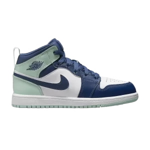 Air Jordan 1 Mid PS 'Blue Mint' Mystic Fleet/Blanc/Mint Foam 640734 413