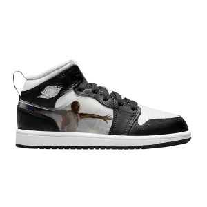Baskets Air Jordan 1 Mid PS 'Hologram' Noir/Nouvelle émeraude/Rouge université/Concorde foncé DR9496 001