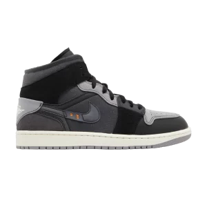 Air Jordan 1 Mid SE Craft 'Inside Out - Black' Noir/Graphite clair/Voile/Gris ciment DM9652 001