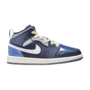 Air Jordan 1 Mid SE Craft PS 'Inside Out - Obsidian' Obsidienne/Bleu français/Ardoise cendre/Blanc DX2195 400