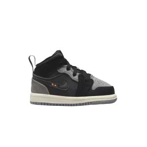 Air Jordan 1 Mid SE Craft TD 'Inside Out - Noir' Noir/Graphite clair/Voile/Gris ciment DV0437 001