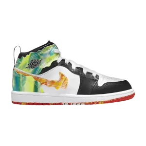Air Jordan 1 Mid SE PS 'Drip' Noir/Orange équipe/Kumquat/Blanc DJ6562 038