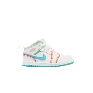 Air Jordan 1 Mid SE TD 'Multi Knit' Blanc/Rose Peak/Orange Peak/Washed Til DM6220 100