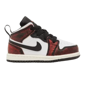Baskets Air Jordan 1 Mid SE TD 'Wear-Away' Noir/Blanc/Voile/Infrarouge 23 FB0566 006