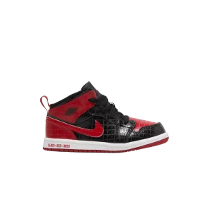 Air Jordan 1 Mid SS TD 'Noir + Rouge = Bred' Noir/Rouge/Blanc DM9649 001