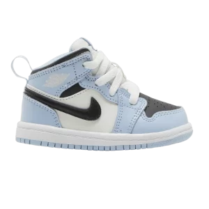 Air Jordan 1 Mid TD 'Ice Blue' Bleu glace/Voile/Blanc/Noir 644507 401