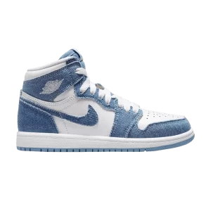 Air Jordan 1 Retro High OG PS 'Denim' Baskets Blanc/Bleu usé/Or métallique CU0449 104