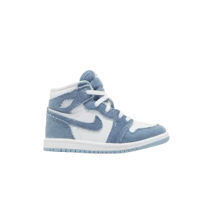 Baskets Air Jordan 1 Retro High OG TD 'Denim' Blanc/Bleu usé/Or métallique CU0450 104