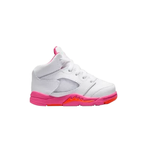 Air Jordan 5 Retro TD 'Pinksicle' Baskets Blanc/Pinksicle/Orange Sécurité 725172 168