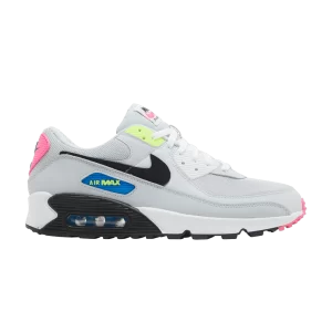 Nike Air Max 90 'Gris Néon' Platine pur/Rose éclatant/Volt/Noir DZ4398 001