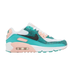 Nike Air Max 90 GS 'Washed Teal Snakeskin' Sarcelle lavé/Blanc/Corail blanchi/Noir DR8926 300