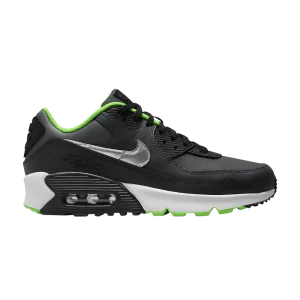 Nike Air Max 90 Leather GS 'Noir Dark Smoke Grey' Noir/Gris fumée foncé/Gris fer/Chrome CD6864 016