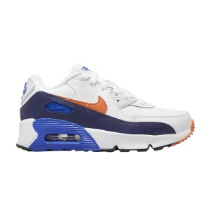 Nike Air Max 90 Leather PS 'White Midnight Navy' Blanc sommet/Midnight Fleet/Game Royale/Orange sécurité CD6867 120