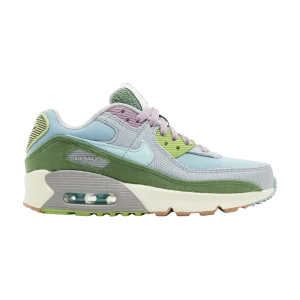 Nike Air Max 90 SE GS 'Sun Club - Worn Blue Treeline' Bleu usé/Gris loup/Treeline/Cup DQ4016 400