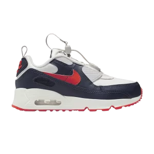 Nike Air Max 90 Toggle PS 'White Midnight Navy' Blanc sommet/Midnight Fleet/Light Bone/Bright Crimson CV0064 107