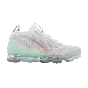 Nike Air VaporMax 2021 Flyknit GS 'Pure Platinum Mint Foam' Platine pur/Mousse menthe/Blanc/Bronze métallisé rouge DB1550 008
