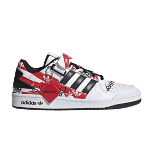 adidas atmos x Forum Low 'Graffiti' baskets Chaussures blanc/Noir/Rouge actif GW3487