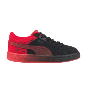 Puma Batman x Suede Classic Little Kid 'Black Barbados Cherry' Baskets Noir/Cerise de la Barbade 383088 01