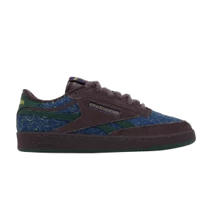 Reebok Brain Dead x Club C Revenge 'Purple Abyss Batik Blue' Baskets Violet Abyss/Dark Forest F17-R/Batik Bleu GX9593