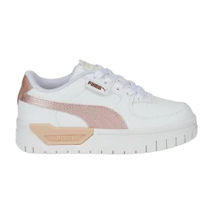 Puma Cali Dream Little Kid 'Shiny Pack – Blanc 'Baskets Blanc/Or rose 386074 01