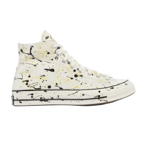 Converse Chuck 70 High 'Archive Paint Splatter – Egret 'Baskets Aigrette/Noir/Jaune A01170C