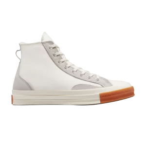 Converse Chuck 70 High 'Lined Colorblock – Baskets Vintage White Gum' Blanc vintage/Mastic pâle/Aigrette A04409C