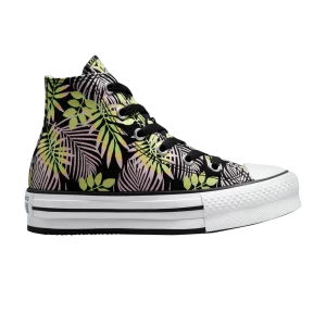 Converse Chuck Taylor All Star EVA Lift Platform High GS 'Bright Plants' Baskets Noir/Rose Mousse/Lime Rave A00446F