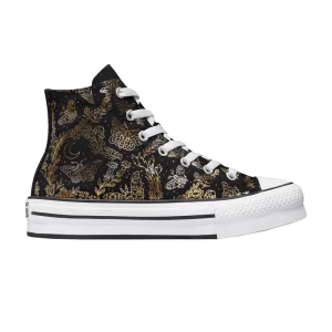 Baskets Converse Chuck Taylor All Star EVA Lift Platform High GS 'Butterfly Shine' Noir/Or/Blanc A01511C