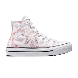 Converse Chuck Taylor All Star EVA Lift Platform High GS 'Butterfly Shine – Blanc 'Baskets Blanc/Mudder Rose/Noir A04187C