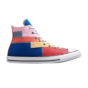 Converse Chuck Taylor All Star High 'Patchwork' Baskets Bleu Foncé Marina/Rose Mousse A02031F