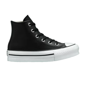 Converse Chuck Taylor All Star Lift Platform Leather High GS 'Noir Naturel Ivoire' Baskets Noir/Naturel Ivoire/Blanc A01015C