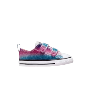 Converse Chuck Taylor All Star Low Easy-On TD 'Glitter Drip' Baskets Blanc/Ivoire Naturel/Violet A00391C