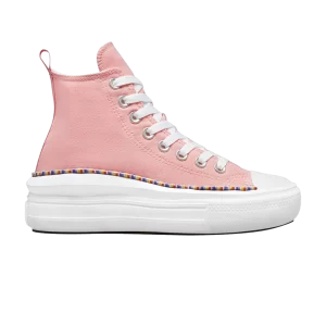 Converse Chuck Taylor All Star Move Platform High GS 'Friendship Bracelet' Baskets Rose Orage/Indigo Délavé/Blanc 272853C