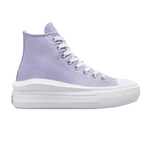Converse Chuck Taylor All Star Move Platform High GS 'Gel Patch' Baskets Moonstone Violet/Royal Pulse A02493C