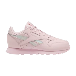 Reebok Classic Leather Little Kid 'Pink Glow Iridescent' Baskets Rose lueur/Rose lueur/Rose lueur HQ3904