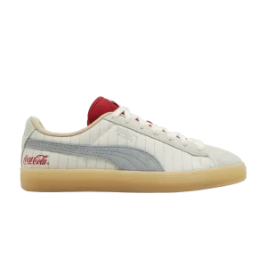 Puma Coca-Cola x Suede 'Slate Pinstripes' Baskets Ivoire/Ardoise Shine 387049 01