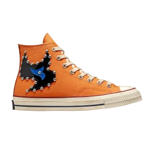 Converse Come Tees x Chuck 70 High 'Star Light Path' Baskets Orange ensoleillé/Aigrette/Noir A01762C