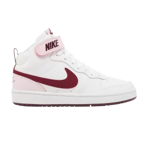 Nike Court Borough Mid 2 GS 'Pink Foam' Blanc/Mousse rose/Betterave foncé CD7782 104