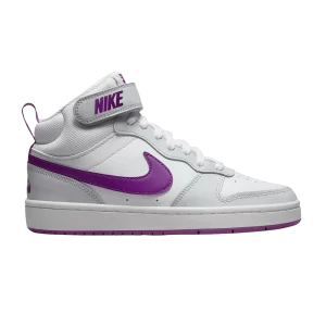 Nike Court Borough Mid 2 GS 'Pure Platinum Vivid Purple' Platine pur/Blanc/Mousse menthe/Violet vif CD7782 009