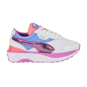 Baskets Puma Cruise Rider Big Kid 'Glitzy' Blanc/Violet électrique/Orchidée électrique 388534 01
