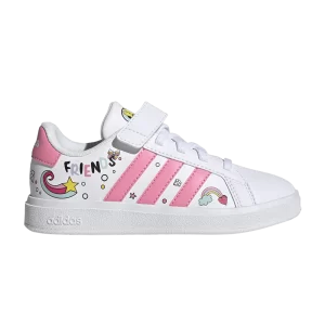 adidas Disney x Grand Court J 'Minnie Mouse' Baskets Blanc Nuage/Rose Bliss/Gris Deux GY6629