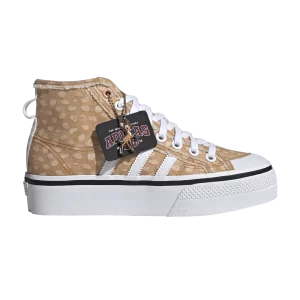 adidas Disney x Wmns Nizza Platform MId 'Bambi' Baskets Blanc Nuage/Bourgogne Legacy/Blanc GZ1657