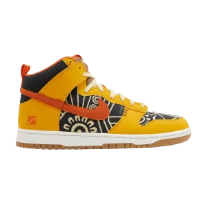 Nike Dunk High 'Somos Familia' Noir cassé/Étoile de mer/Bois foncé/Lavage citron/Voile/Noir DZ5354 045
