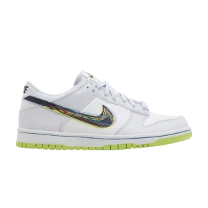 Nike Dunk Low GS '3D Swoosh' Blanc/Bleu noirci/Volt DV3478 100